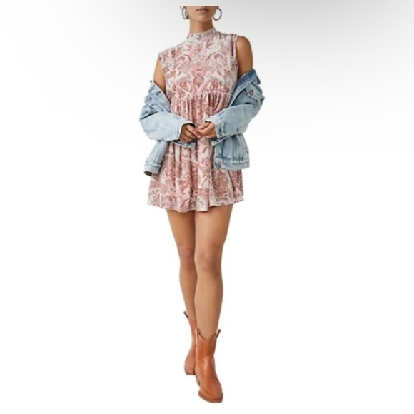 NWT FREE PEOPLE All the Time Velvet Mini Dress Sz L - Picture 6 of 16